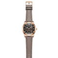 Binkada Men's Luxury Chronograph Watch – Gold-Tone Case with Textured Leather Strap