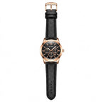 Binkada Men's Luxury Chronograph Watch – Gold-Tone Case with Textured Leather Strap