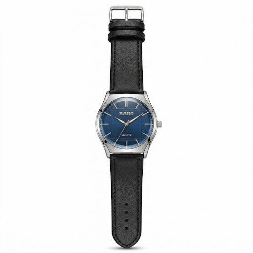Men’s Classic Analog Quartz Watch with Leather-Style Strap – Multiple Colors