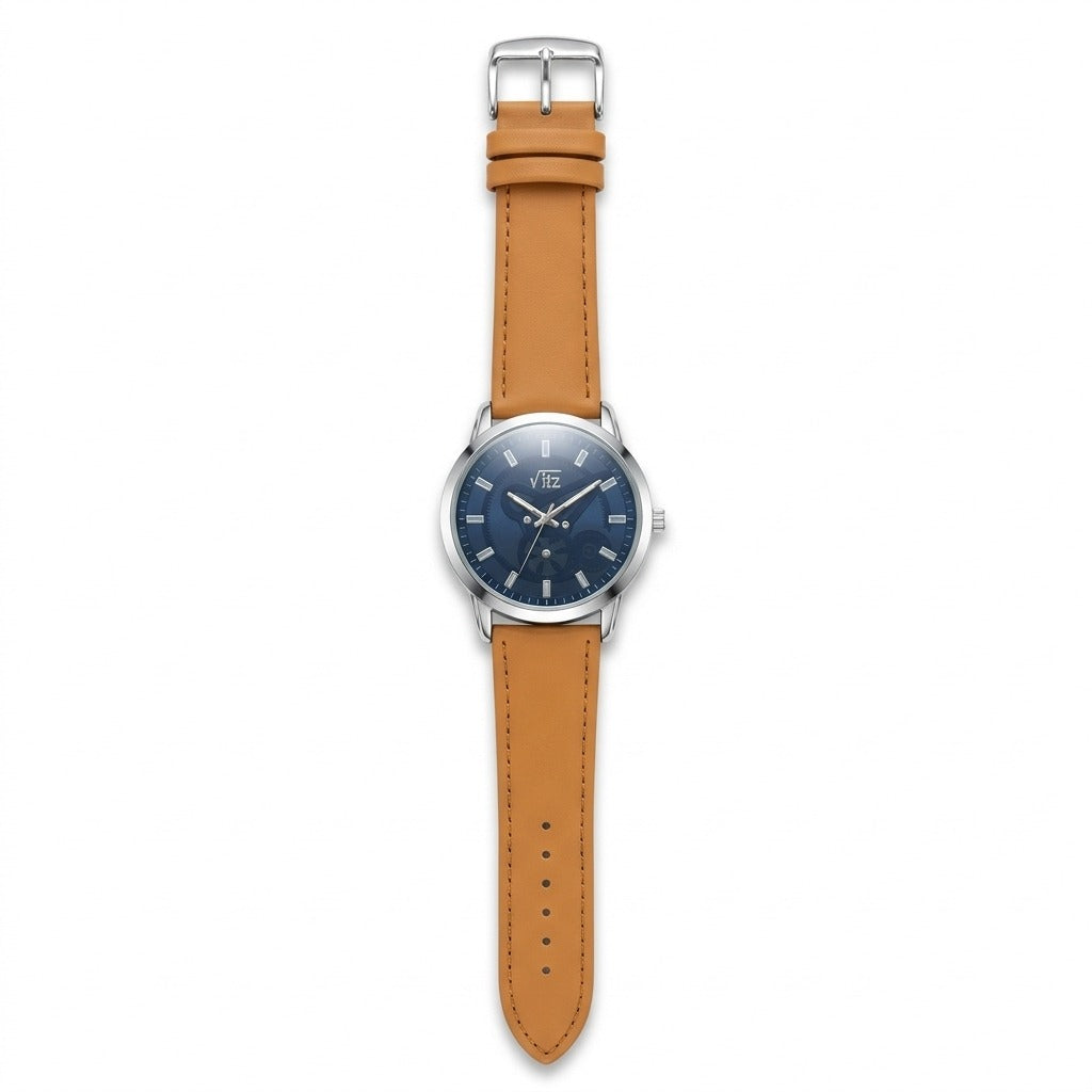 Men’s Stylish Analog Wristwatch with Minimalist Dial & Colorful Strap