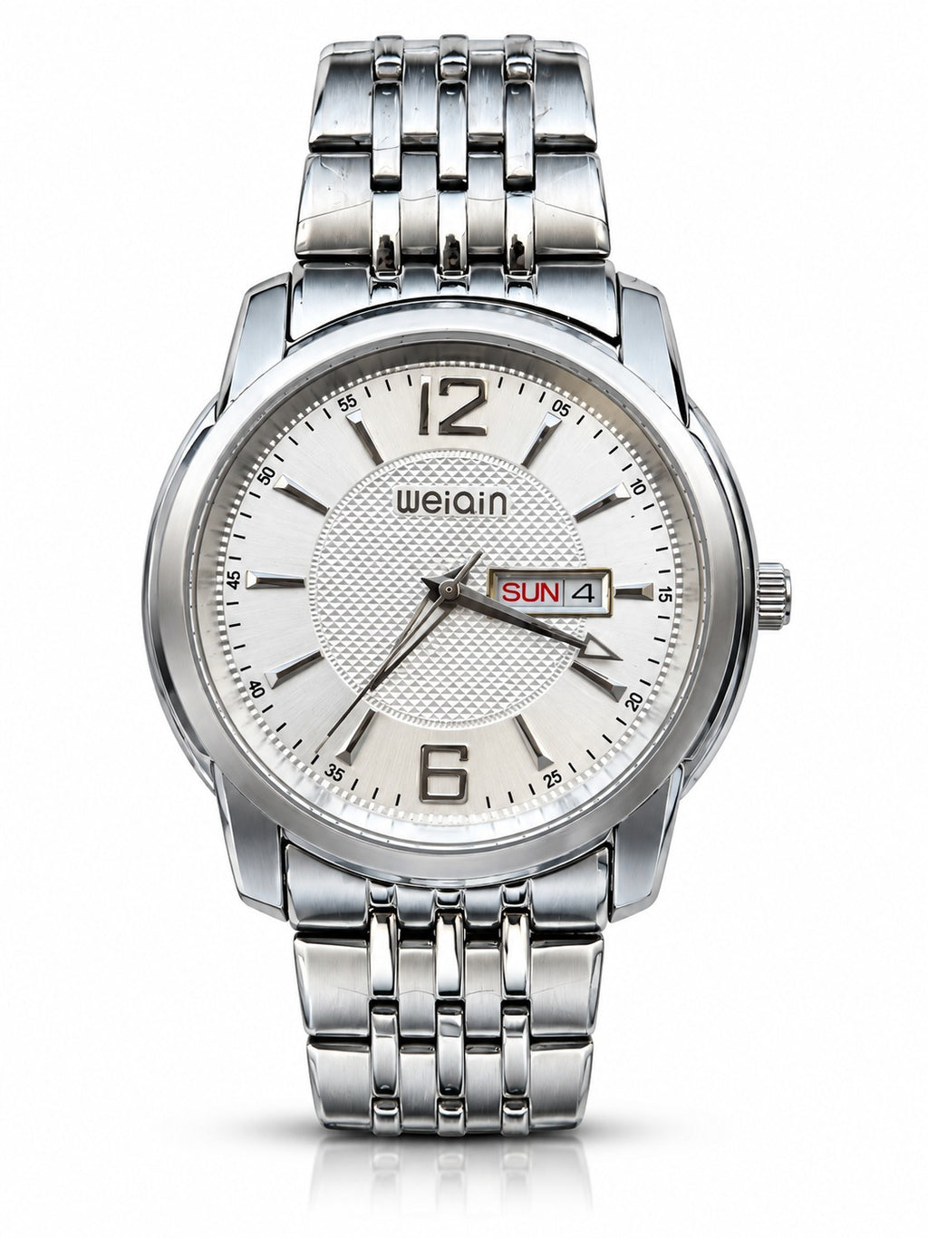WEIQIN Classic Silver Watch – White Dial