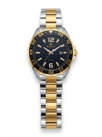 RIZEN Luxury Men's Quartz Watch – Stainless Steel Style with Rotating Bezel