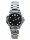 Luxury Black Dial Silver Metal Watch – Date Display