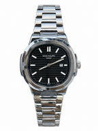 Luxury Black Dial Silver Metal Watch – Date Display
