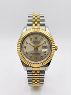Classic Two-Tone Gold & Silver Arabic Dial Luxury Watch