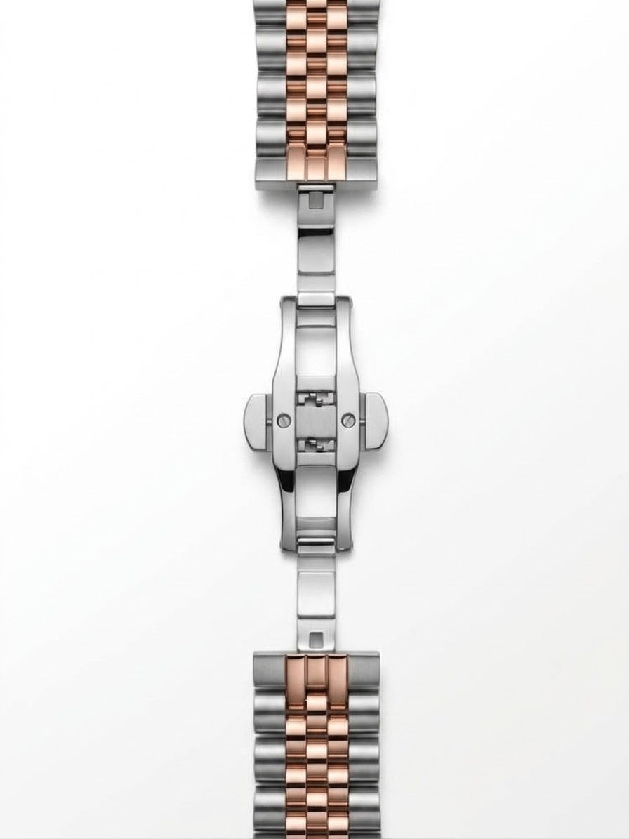 Aurex Ice Blue Dial Rose Gold Two-Tone Luxury Watch