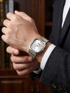 SKMEI Classic Square Two-Tone Silver & Gold Men's Watch