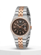 Essential Quartz Chocolate Brown Dial Two-Tone Luxury Watch