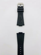Aurex Midnight Black Textured Dial Sports Watch – Rubber Strap