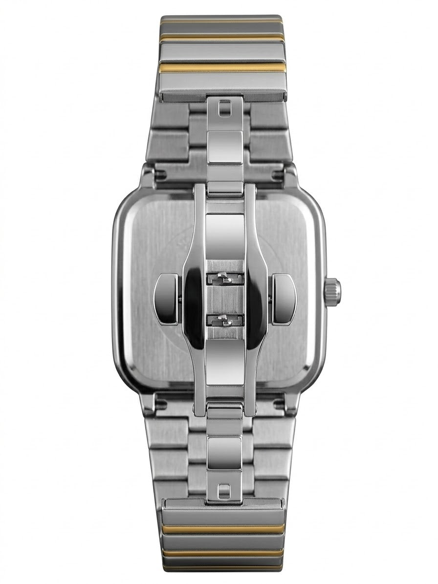 SKMEI Royal Blue Square Dial Two-Tone Men's Watch