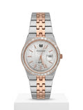 Essential Quartz White Dial Rose Gold Two-Tone Luxury Watch