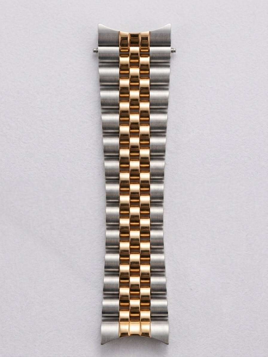Classic Two-Tone Gold & Silver Arabic Dial Luxury Watch