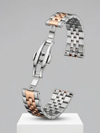 Essential Quartz Chocolate Brown Dial Two-Tone Luxury Watch