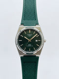 Aurex Emerald Green Textured Dial Sports Watch – Green Rubber Strap