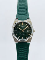 Aurex Emerald Green Textured Dial Sports Watch – Green Rubber Strap