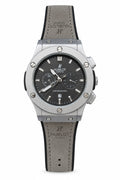 Luxury Silver Chronograph Style Watch – Grey Strap