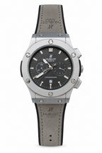 Luxury Silver Chronograph Style Watch – Grey Strap