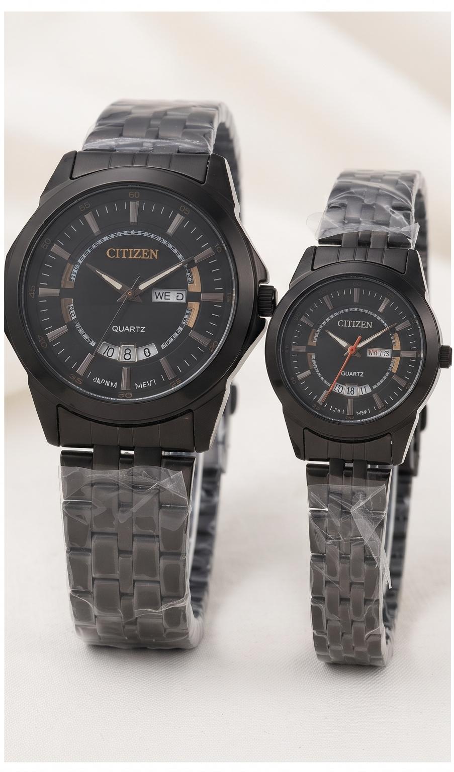 CITIZEN Style Luxury Couple Watches Set – Gold, Two-Tone & Black Quartz Watches