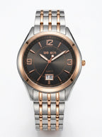 Aurex Men’s Luxury Two-Tone Stainless Steel Watch – Blue Dial