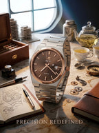 RICK Classic Brown Dial Stainless Steel Watch
