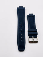 AQUATIME Luxury Men’s Quartz Watch – Gold Fluted Bezel & Black Rubber Strap