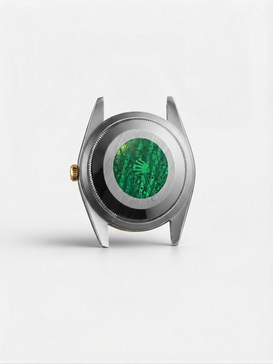 Aurex Classic Two-Tone Gold & Silver Date Watch – Champagne Roman Dial