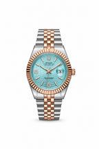 Aurex Ice Blue Dial Rose Gold Two-Tone Luxury Watch