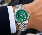 Luxury Green Dial Stainless Steel Watch – Premium Men’s Wristwatch