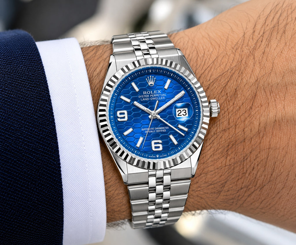 Luxury Blue Dial Stainless Steel Watch – Premium Men’s Wristwatch