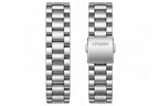 Luxury Silver Stainless Steel CITIZEN Quartz Watch – White Dial with Gold Hands