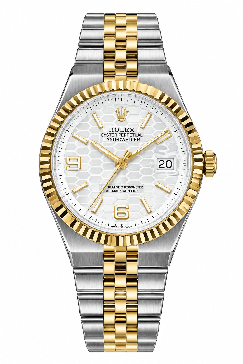 Luxury Gold & Silver Men’s Watch – Premium Two-Tone Stainless Steel Bracelet