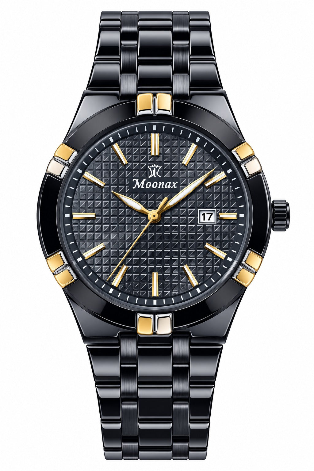 Luxury Black & Gold Men’s Watch – Premium Stainless Steel Design