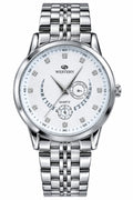 Luxury Silver Dial Men’s Watch – Stainless Steel Quartz Wristwatch