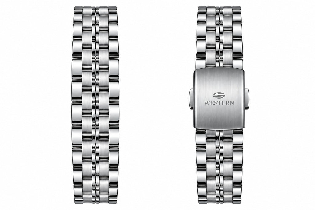 Luxury Silver Dial Men’s Watch – Stainless Steel Quartz Wristwatch