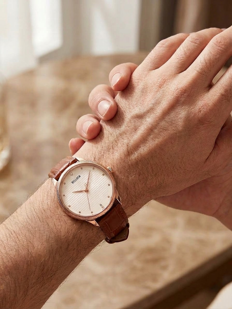 Belleda Classic Rose Gold Leather Watch