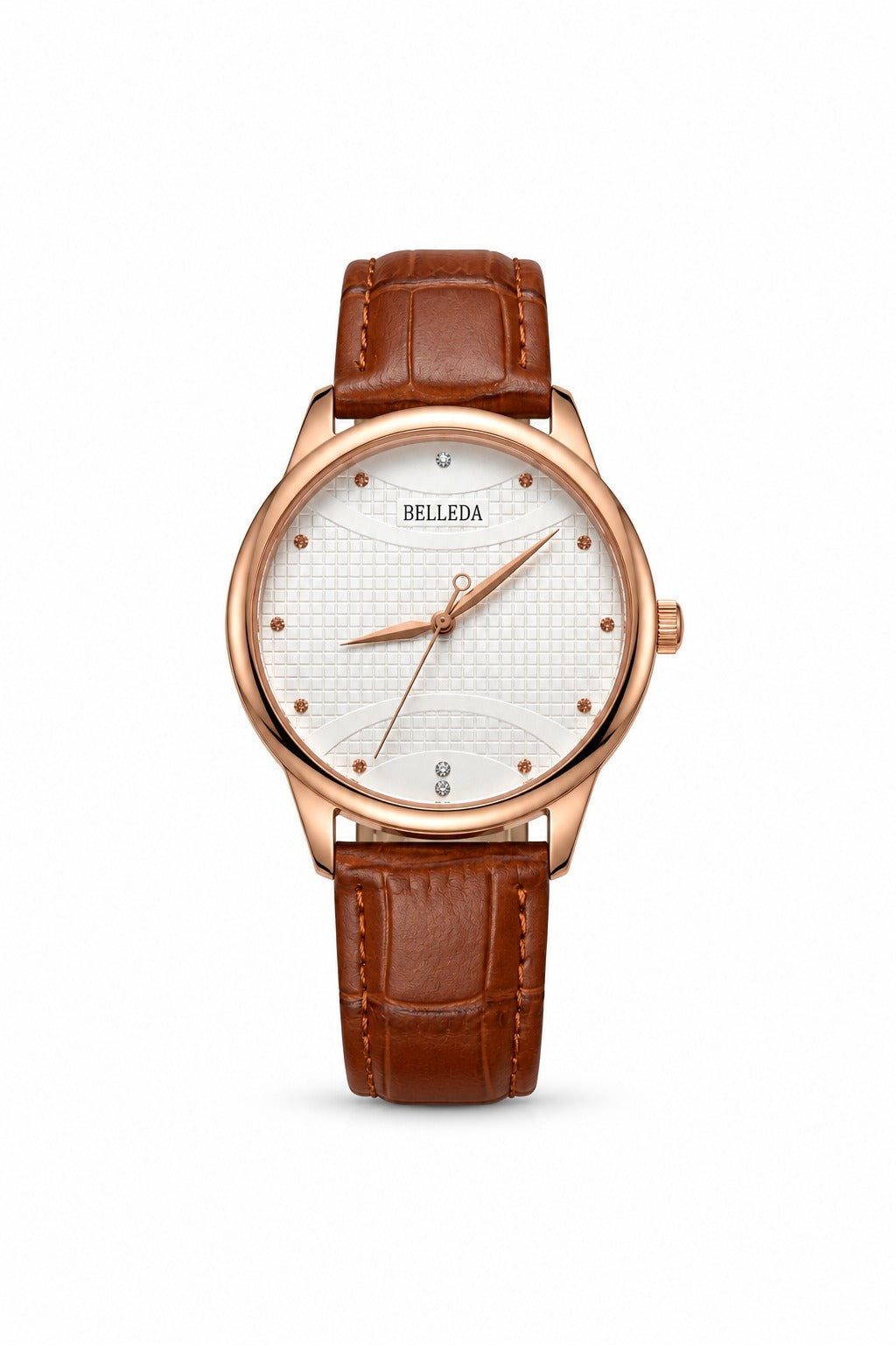 Belleda Classic Rose Gold Leather Watch