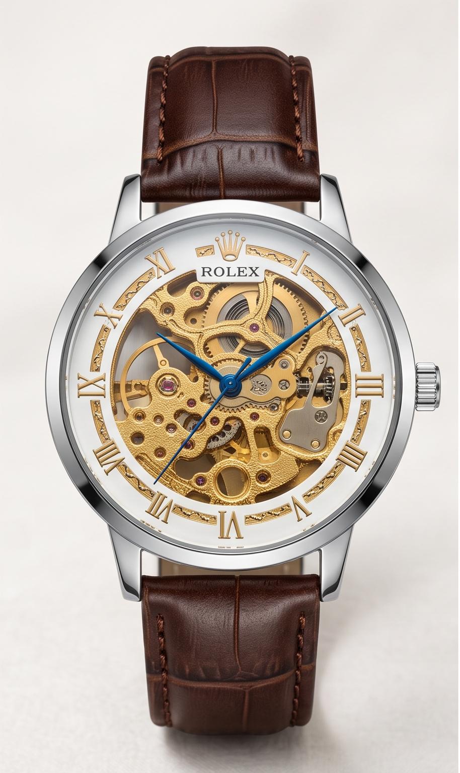 Luxury Gold Skeleton Automatic Watch
